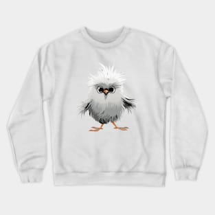 Cute cartoon silkie chicken Crewneck Sweatshirt